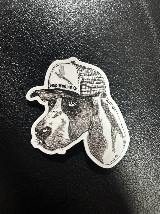 Banjo Brand Hound dog sticker