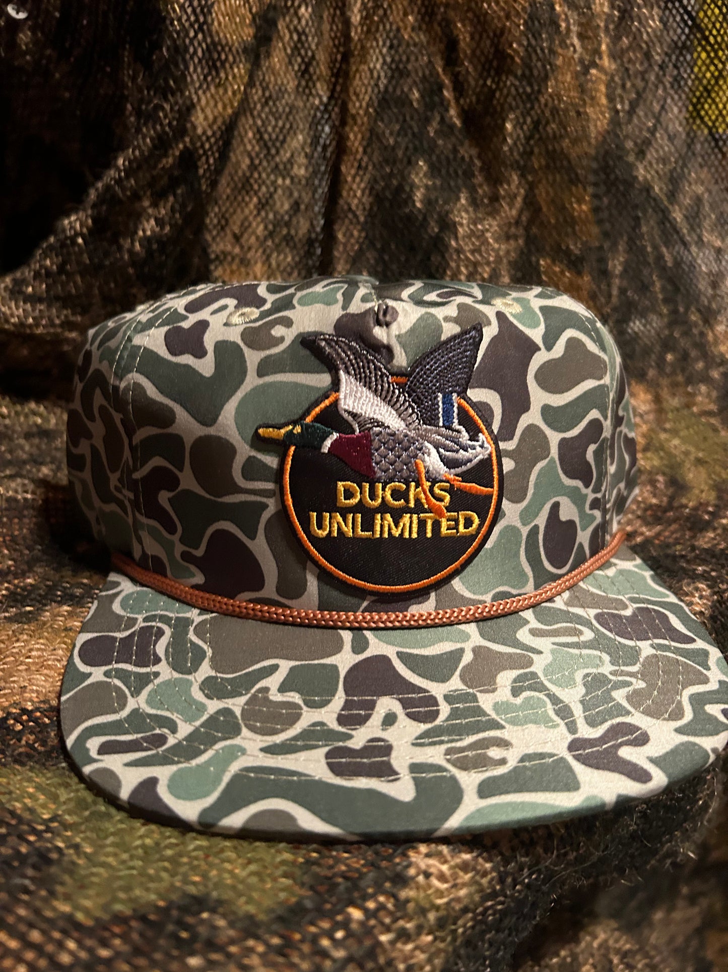 Ducks Unlimited Camo ropebrim SnapBack hat