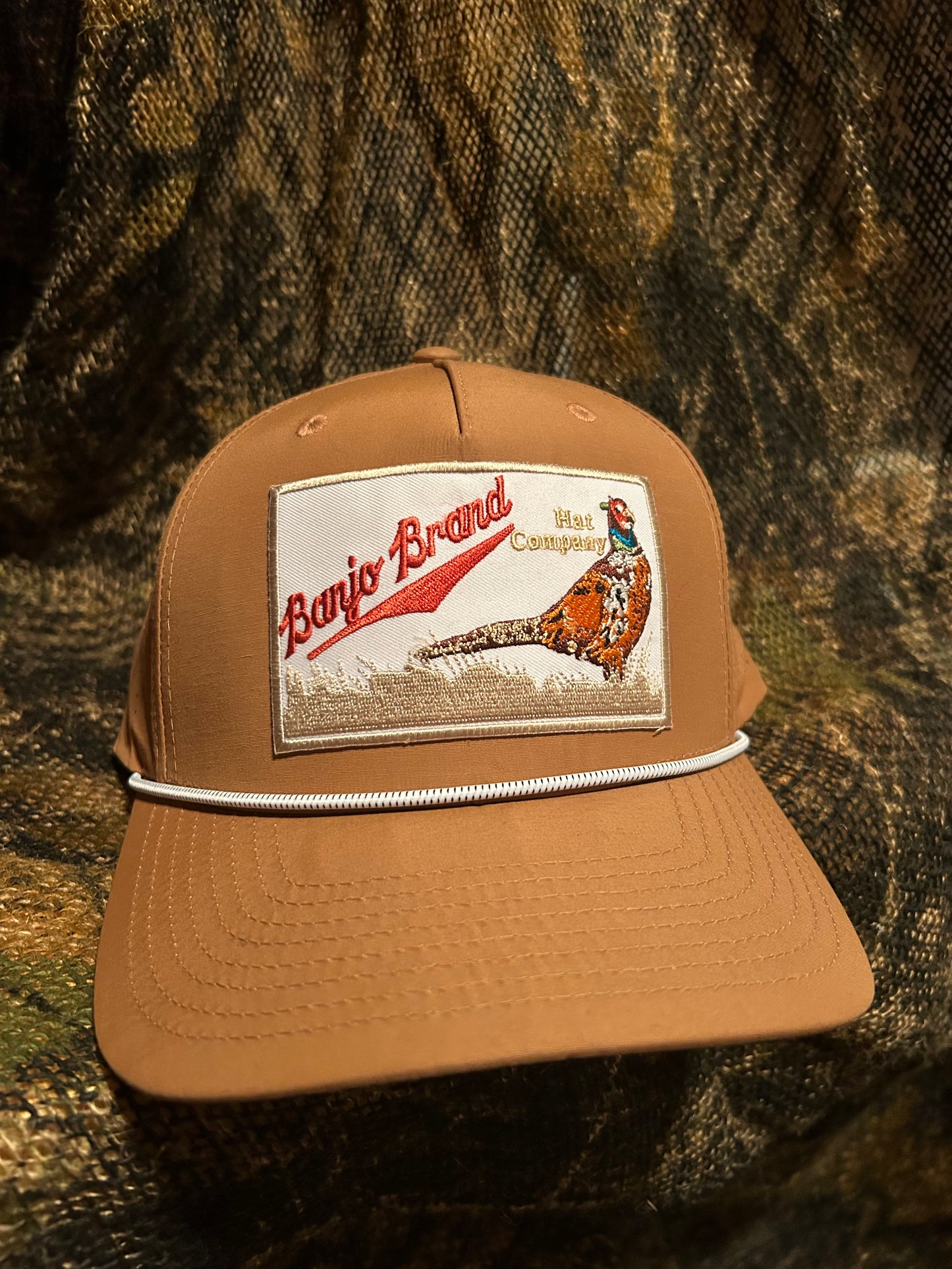 Banjo Brand Pheasant performance orange SnapBack hat