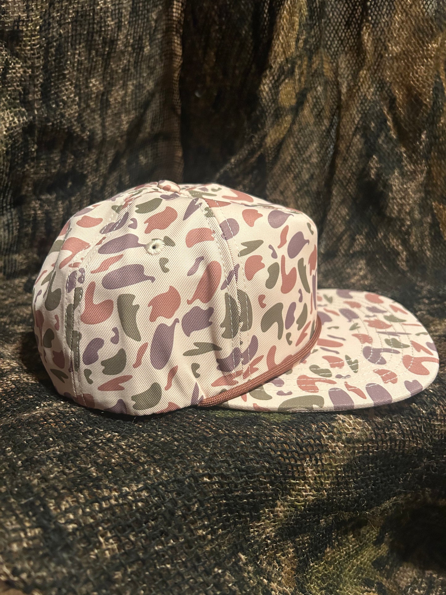 Banjo Brand wheat Camo ropebrim SnapBack