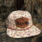 Banjo brand leather wheat Camo SnapBack hat