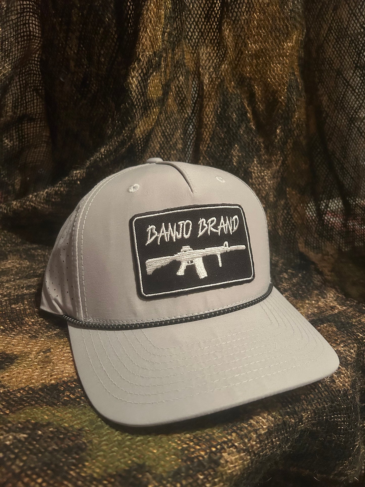 Banjo Brand Gun Metal gray Richardson ropebrim snap back