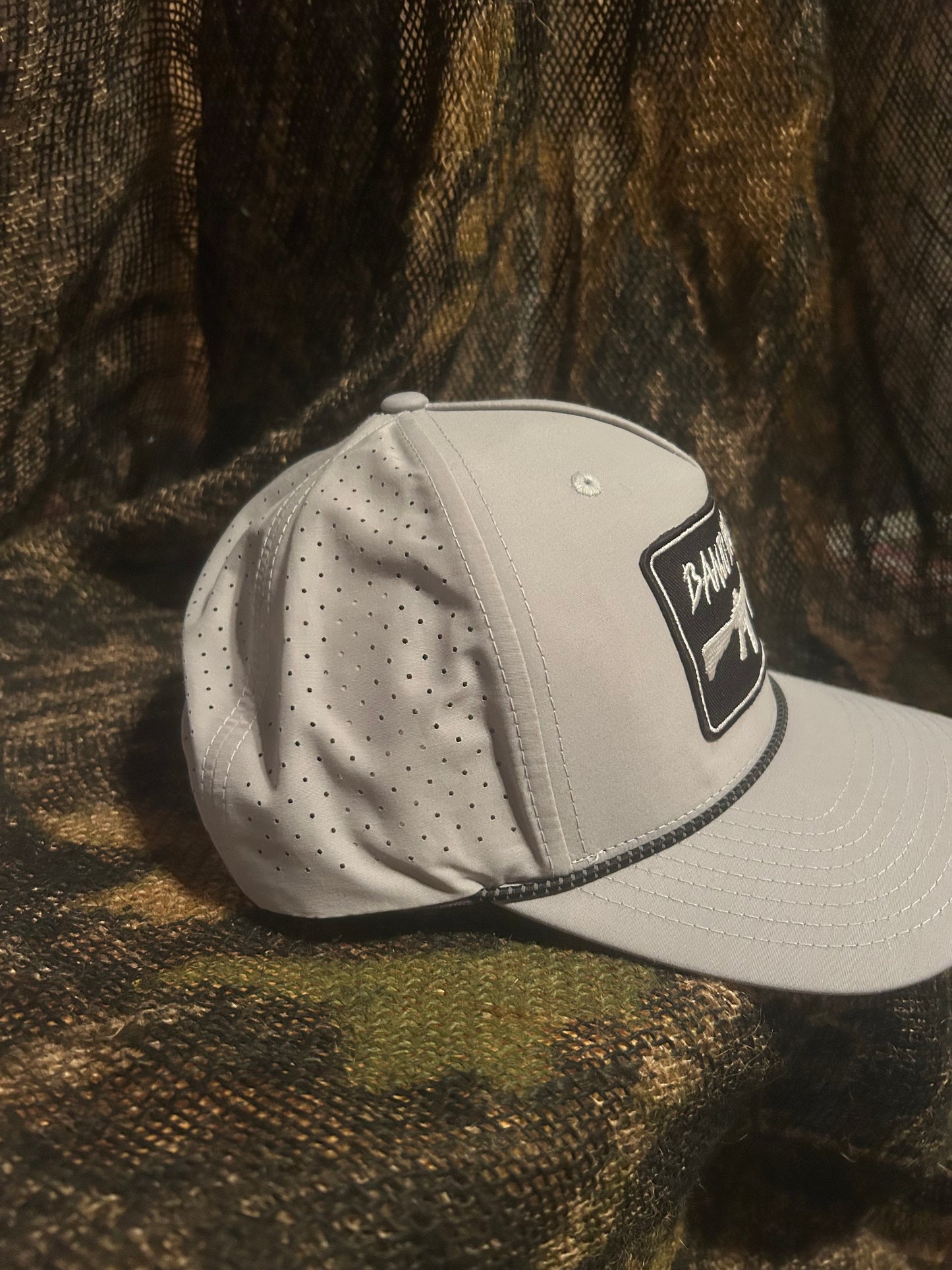 Banjo Brand Gun Metal gray Richardson ropebrim snap back