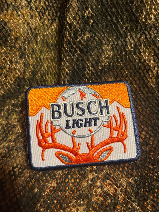 Busch Light retro hunting patch iron on