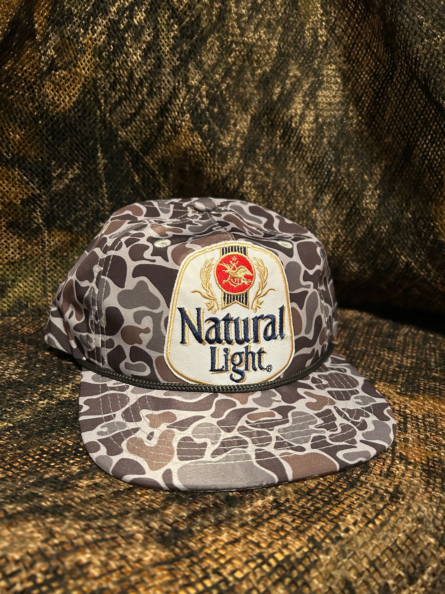Natural light beer Smokeshow Camo SnapBack hat