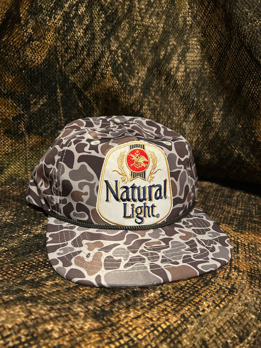 Natural light beer Smokeshow Camo SnapBack hat