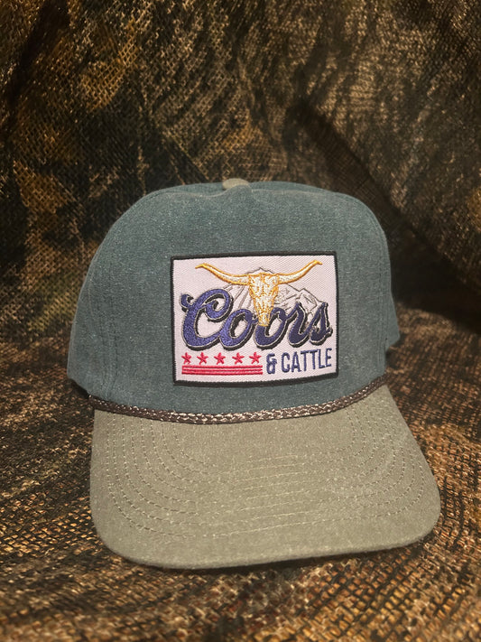 Coors & Cattle Moss green SnapBack hat