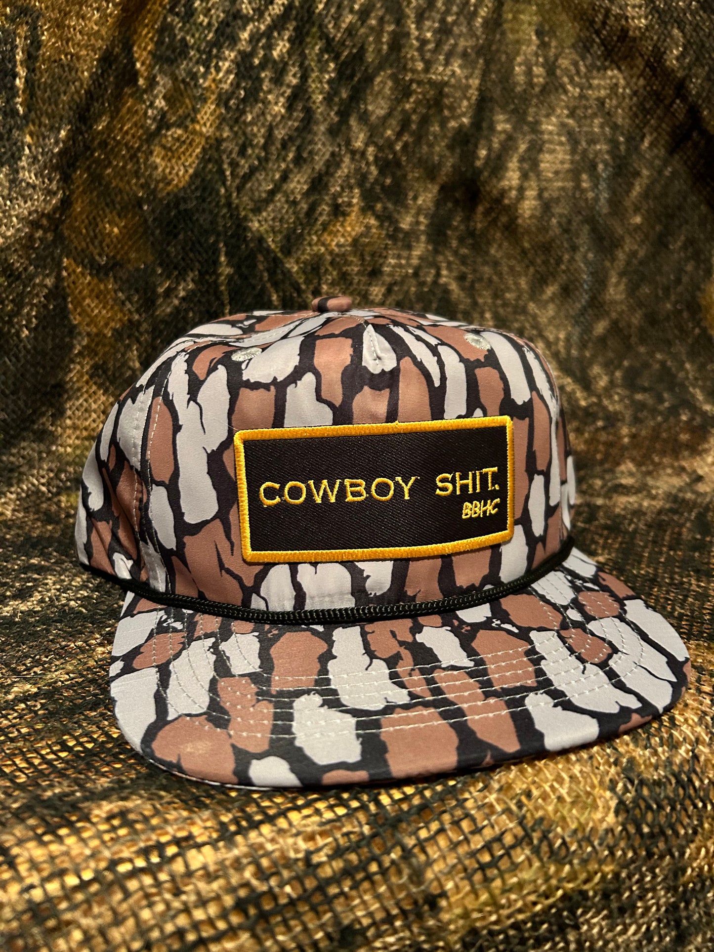 Cowboy Shit vintage oak Camo ropebrim SnapBack hat