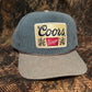 Coors Banquet moss green stonewashed ropebrim SnapBack hat