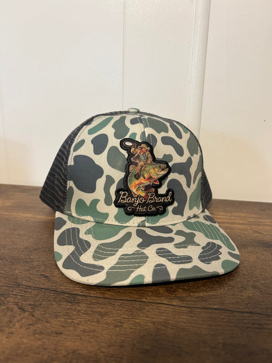 Trout fishing Cowboy camo SnapBack hat