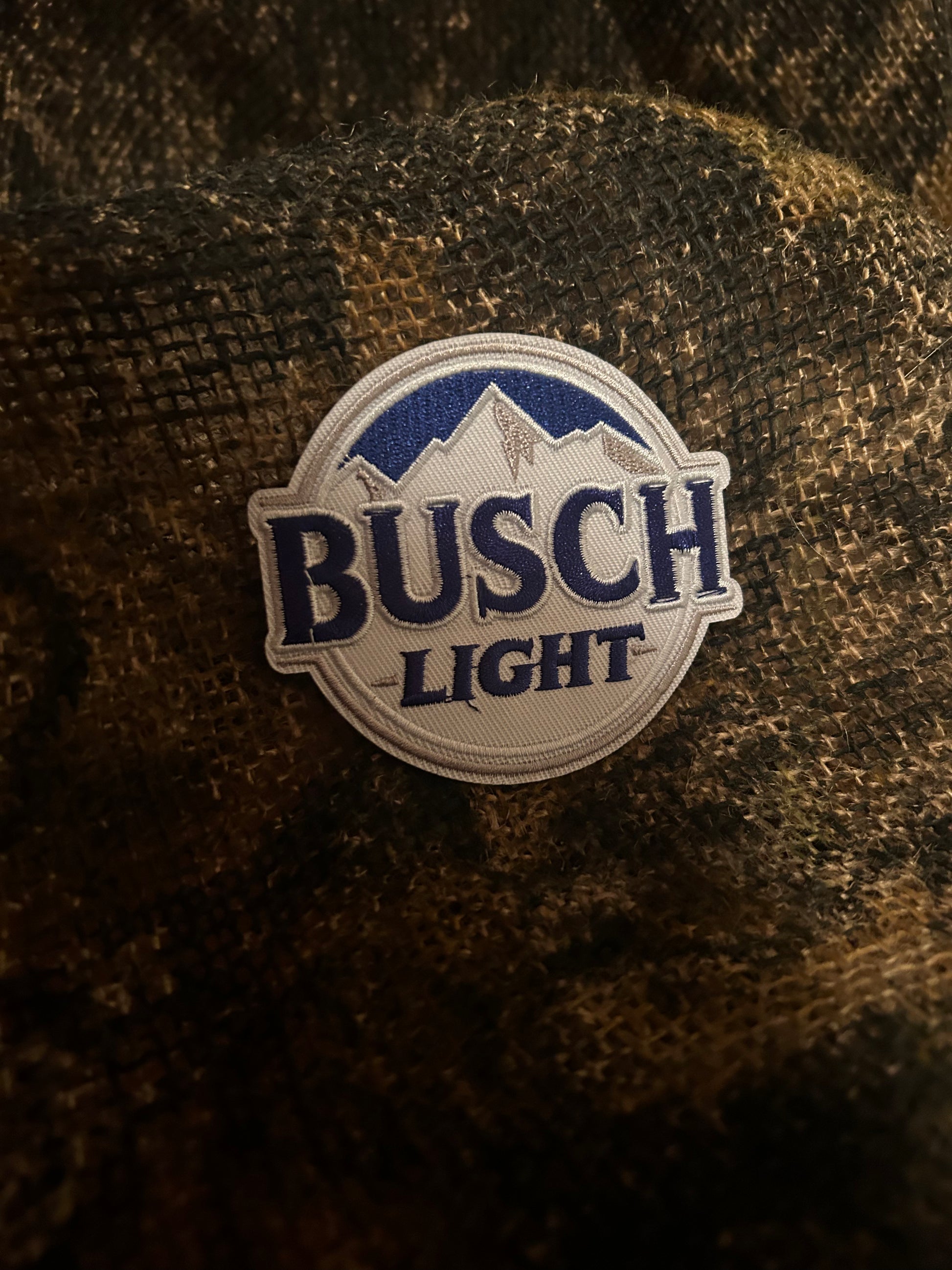 Busch light Beer blue patch – BANJO BRAND HAT CO.