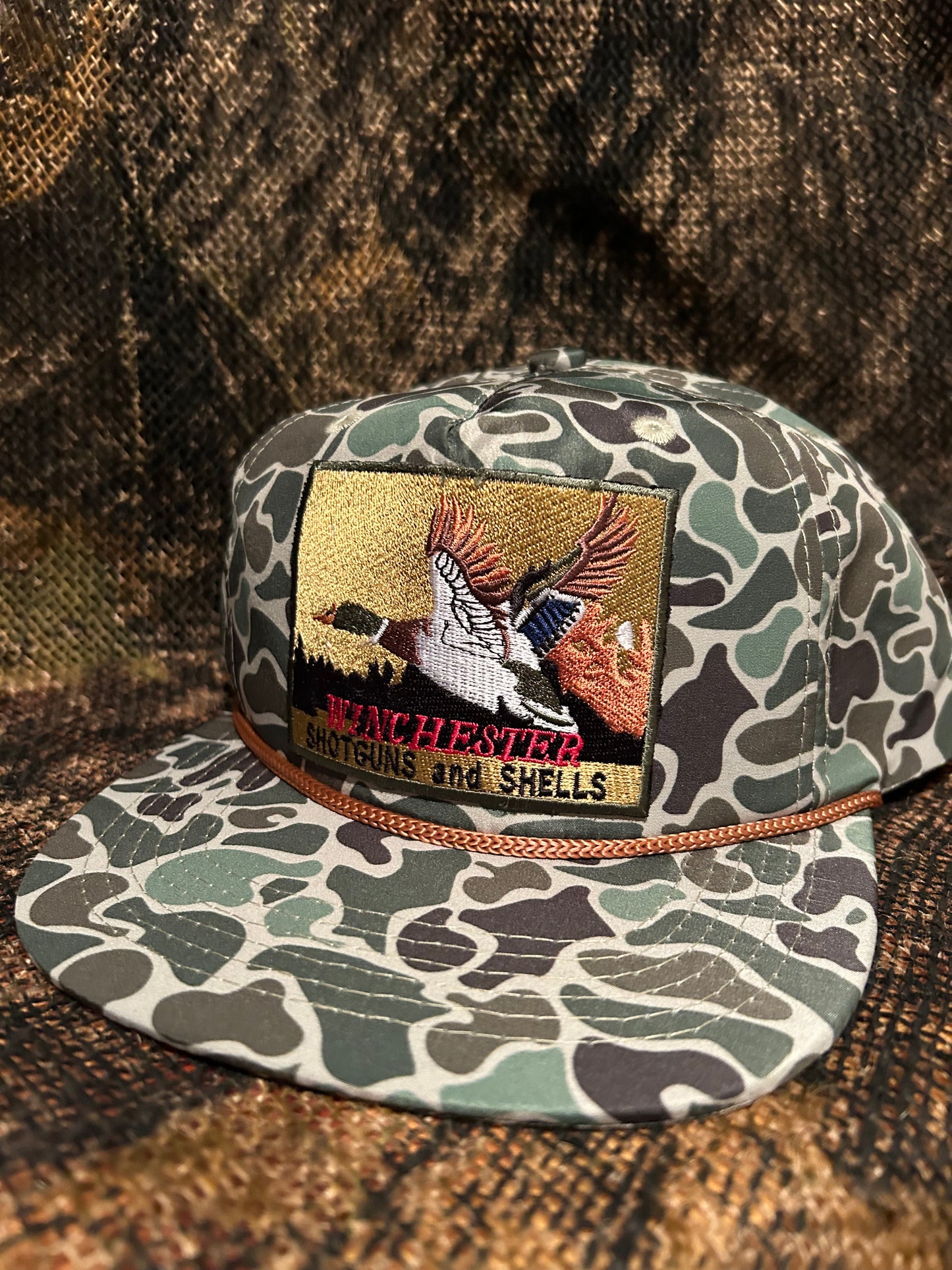 Winchester duck hunting retro camo SnapBack hat