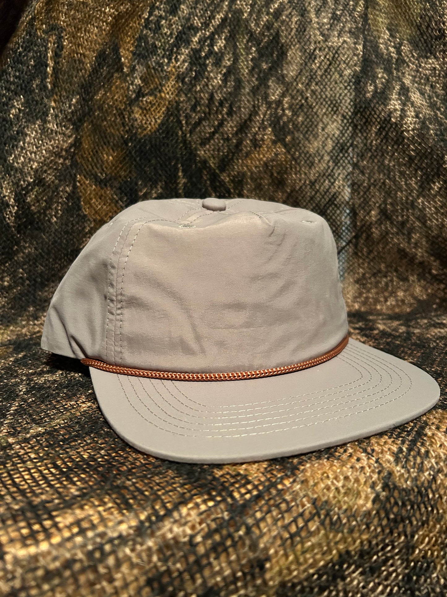 Smoke Green / Copper rope brim SnapBack hat