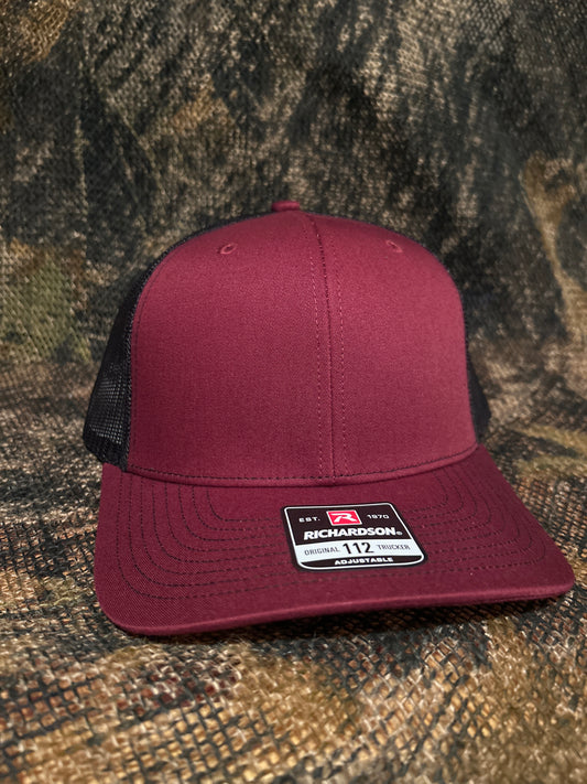 Maroon & Black Richardson 112 Trucker