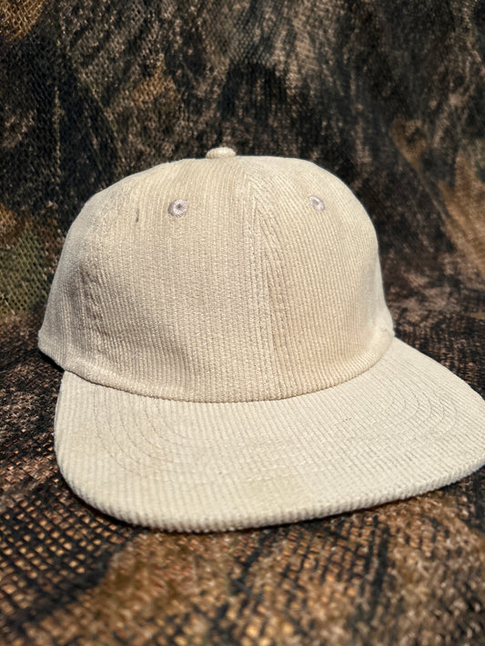 Off White Corduroy Buckle Hat