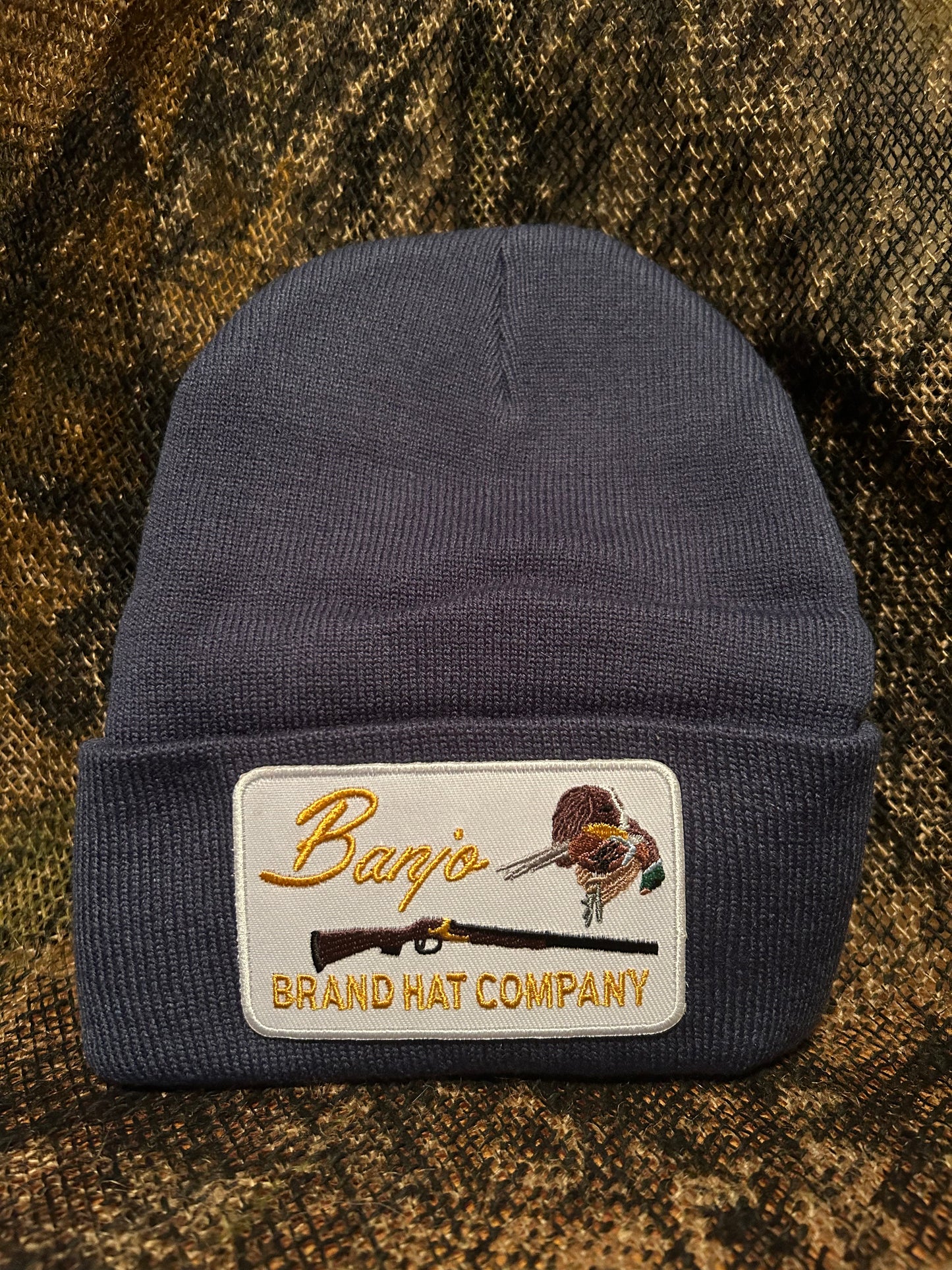 Banjo Brand hat Co. Upland patch on your choice of Beanie