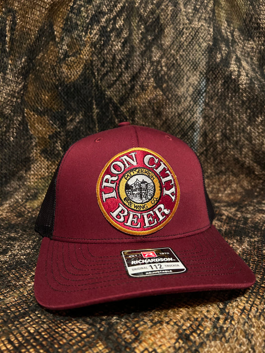 Iron City Beer Maroon Richardson 112 Trucker Hat