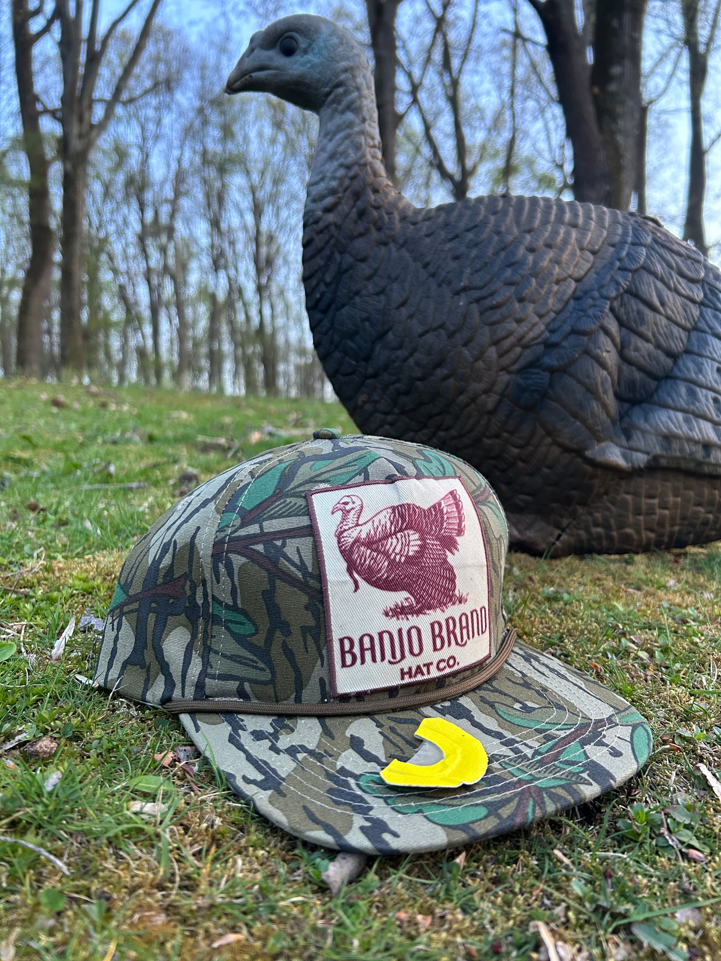 Banjo Brand Turkey hunting Mossy Oak ropebrim SnapBack hat