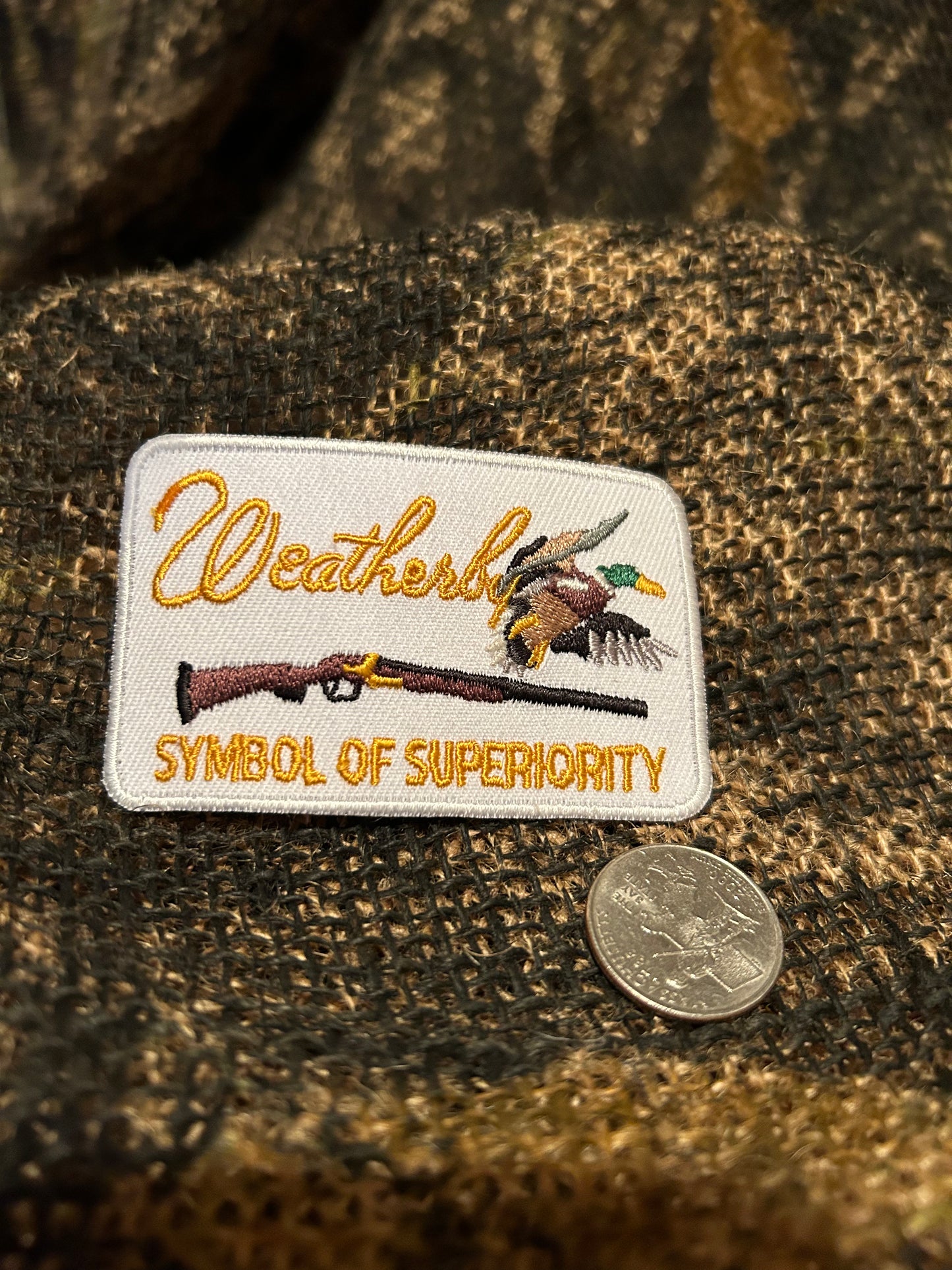 Weatherby symbol of superiority Duck patch