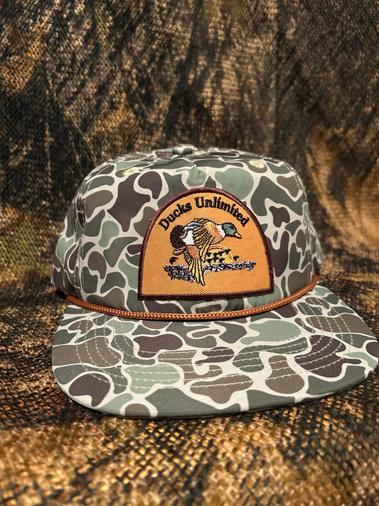 Ducks Unlimited jungle Camo ropebrim SnapBack